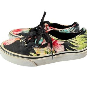 Vans Kids Black Floral Sneakers